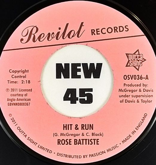 Rose Battiste - Hit & Run b/w I Miss My Baby - Outta Sight 7"