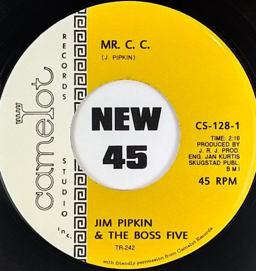 Jim Pipkin & Boss Five - Mr. C.C. b/w Walkin' The Duck - Tramp 7"