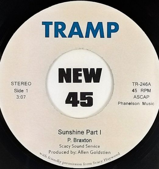 P. Braxton - Sunshine Part I b/w Part II - Tramp 7"