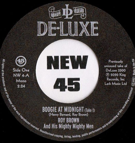 Roy Brown - Boogie At Midnight (Take 1) b/w Lloyd Price - Lawdy Miss Clawdy (Take 1) - Ace 45th Anniversary 7"