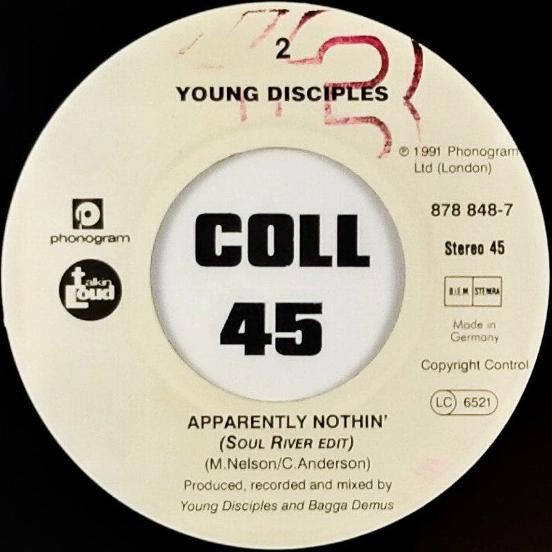 Young Disciples ‎ - Apparently Nothin' (Edit) b/w Soul River Edit