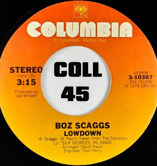 Boz Scaggs - Lowdown b/w Harbor Lights - Columbia 7"