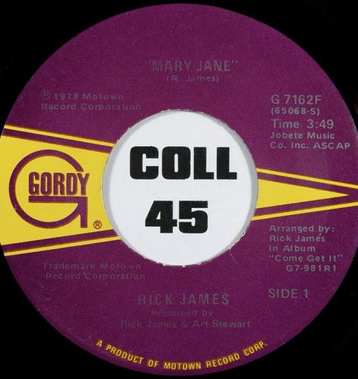 Rick James - Mary Jane b/w Dream Maker - Gordy 7"