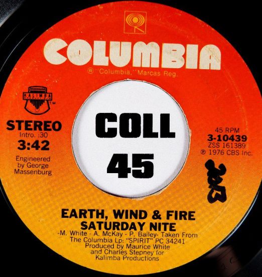 Earth, Wind & Fire - Saturday Nite b/w Departure - Columbia 7"