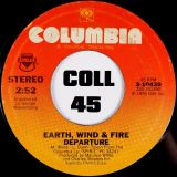 Earth, Wind & Fire – Saturday Nite b/w Departure – Columbia 7″