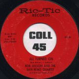 Bob Wilson And The San Remo Golden Strings – All Turned On b/w Hungry For Love – Ric Tic 7″