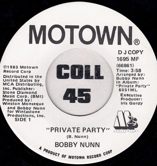 Bobby Nunn - Private Party b/w Private Party - Motown 7"