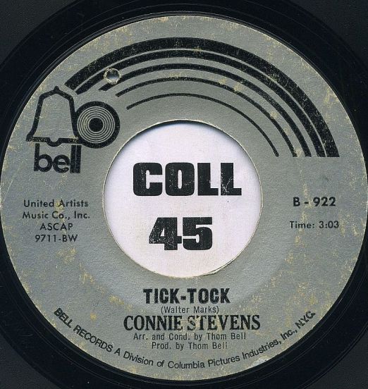 Connie Stevens - Tick-Tock b/w Keep Growing Strong - Bell 7"