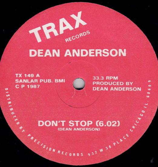 Dean Anderson - Don't Stop b/w Don - Trax 12"