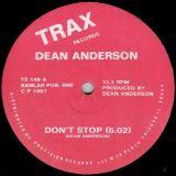 Dean Anderson – Don’t Stop b/w Don – Trax 12″