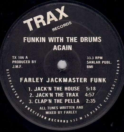 Farley Jackmaster Funk - Funkin With The Drums Again - Trax 12" VG