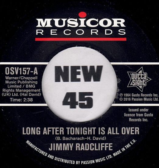 Jimmy Radcliffe - Long After Tonight Is All Over b/w Long After Tonight Is All Over (**Italian**) [Stavolta No] - Outta Sight UK 7"