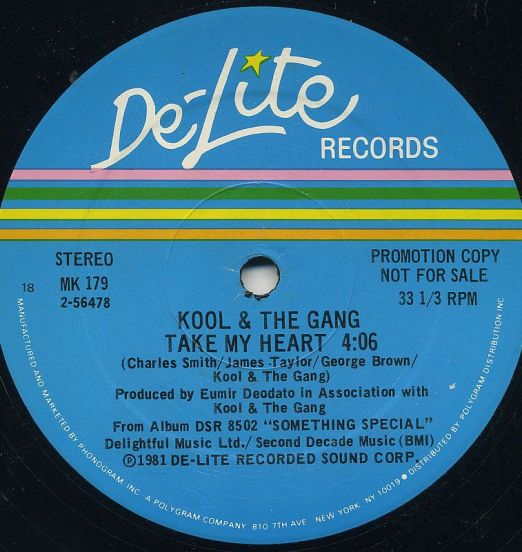 Kool & The Gang - Take My Heart - De-Lite 12"