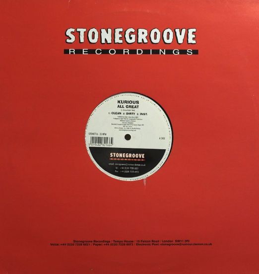 Kurious - All Great - Stonegroove UK 12"