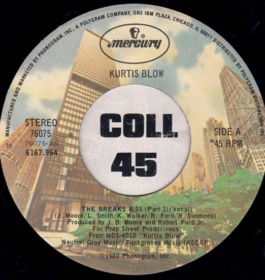 Kurtis Blow - The Breaks Pt.1 b/w Pt.2 - Mercury 7"