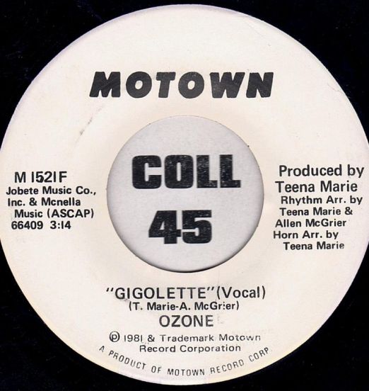 Ozone - Gigolette (Vocal) b/w Gigolette (Vocal) - Motown 7"