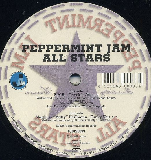 B.M.R. - Check It Out b/w Matthias "Matty" Heilbronn - Funky Shit - Peppermint Jam 12"