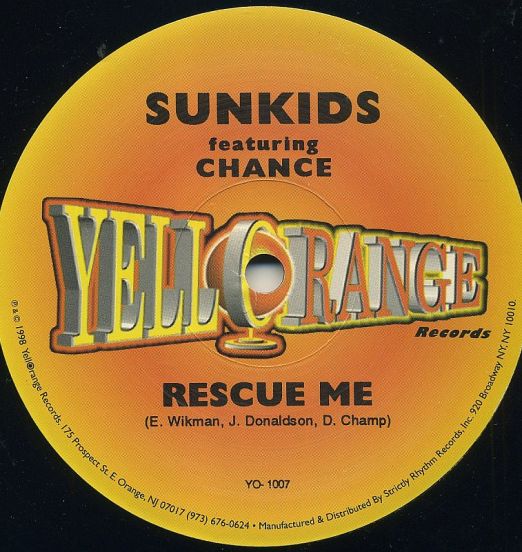 Sunkids Featuring Chance - Rescue Me - Yellorange 12"