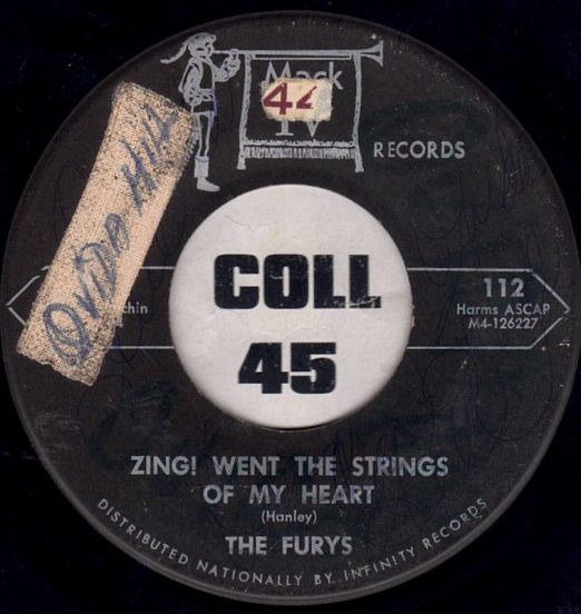 The Furys - Zing! Went The Strings Of My Heart b/w Never More -Mack IV 7"