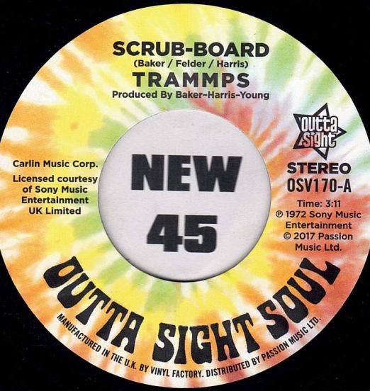 Trammps - Scrub-Board b/w Hold Back The Night - Outta Sight UK 7"