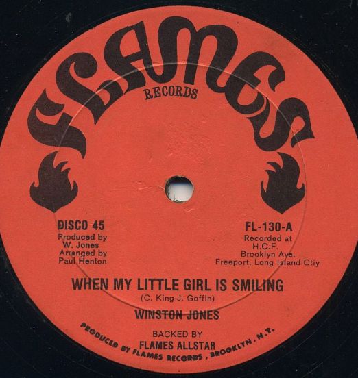 Winston Jones - When My Little Girl Is Smiling b/w Keep Me Hanging On - Flames 12"