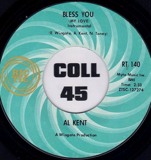 Al Kent - Bless You b/w Flaming Embers - Bless You - RicTic 7"