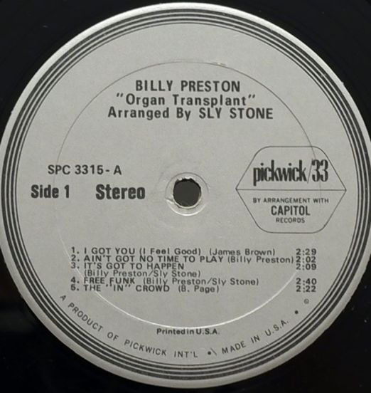 BillyPreston-OrganTransplantLABEL