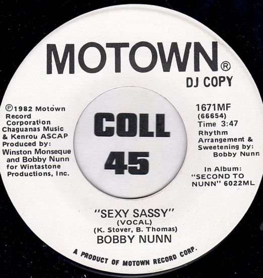 Bobby Nunn - Sexy Sassy - Motown DJ 7"