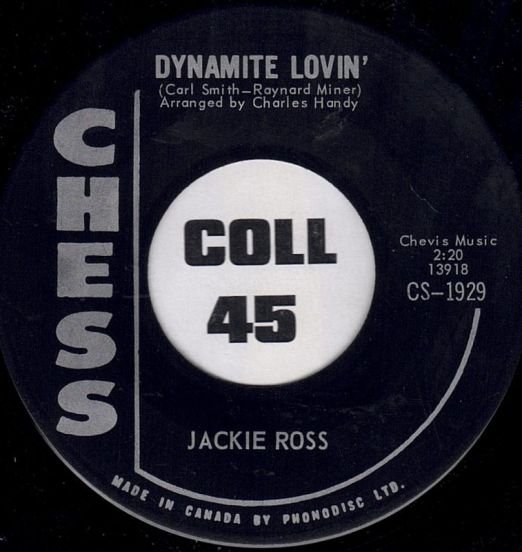 Jackie Ross - Dynamite Lovin' b/w You Really Know How To Hurt A Girl - Chess CN 7"
