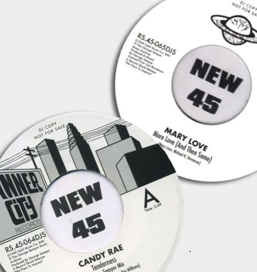 Double-pack of both Mary Love and Candy Rae Recordshack White Demos - 2x Record Shack AT 7″