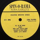 Maxine Brown / Margie Anderson – Maxine Brown Sings / Margie Anderson Sings – Spin-O-Rama LP
