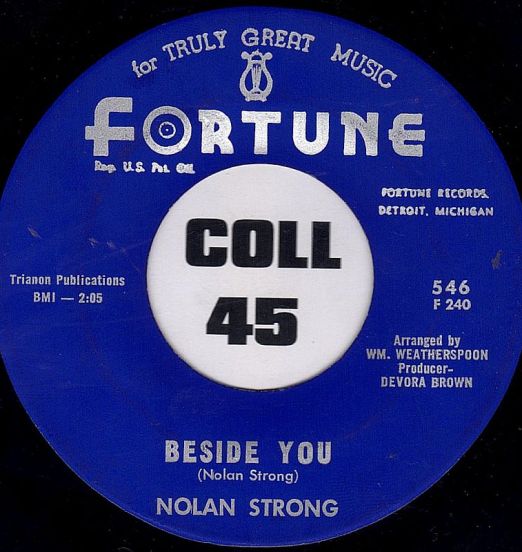 Nolan Strong - Mind Over Matter b/w Beside You - Fortune 7"