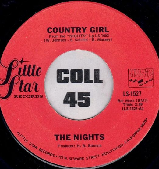 The Nights - Country Girl b/w Let There Be Love - Little Star 7"