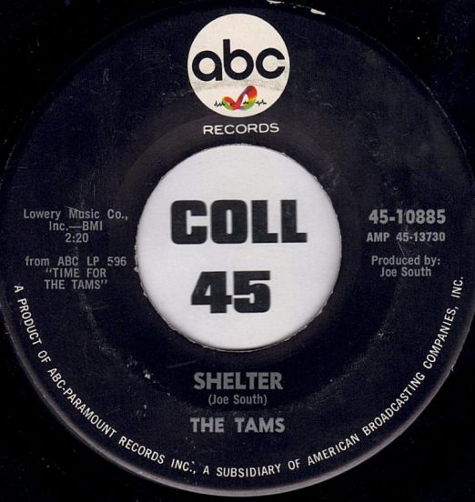 The Tams - Shelter b/w Get Away (Leave Me Alone) - ABC 7"
