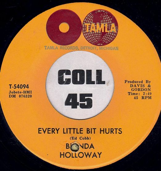 Brenda Holloway - Every Little Bit Hurts b/w Land Of A Thousand Boys - Tamla 7"