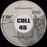 Curtis Mayfield – We Come In Peace b/w Breakin’ In The Streets – CRC DJ 7″ +Original Promo Letter