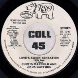 Curtis Mayfield & Linda Clifford – Love’s Sweet Sensation (With Rap) (Stereo) b/w Mono – RSO DJ 7″ + ORIGINAL PROMO LETTER
