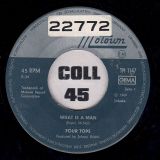 Four Tops – What Is A Man b/w Don’t Bring Back Memories – Motown 7″