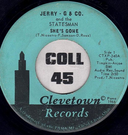 Jerry G. & Co. - She's Gone b/w The Road Of Life - Clevetown 7"