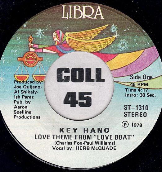 Key Hano - Love Theme From Love Boat b/w Same - Libra 7"