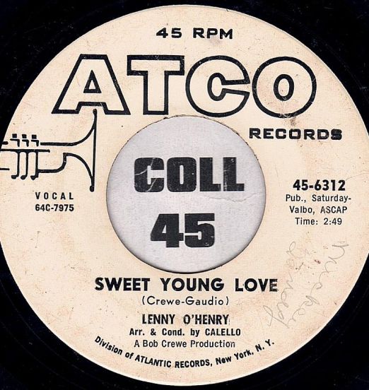 Lenny O'Henry - Sweet Young Love b/w Savin' All My Love - ATCO DJ 7"