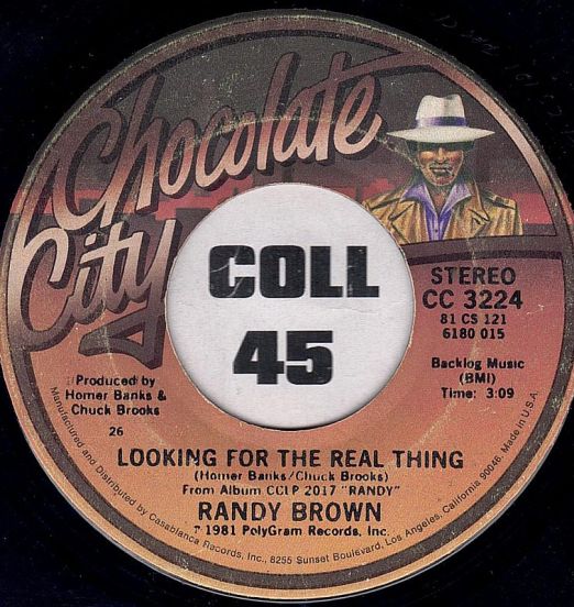 Randy Brown - Looking For The Real Thing b/w If I Don't Love You - Chocolate City 7"