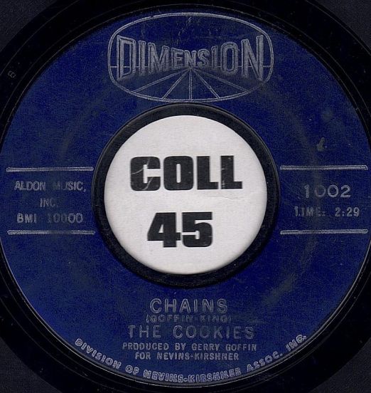 The Cookies - Chains b/w Stranger In My Arms - Dimension 7"