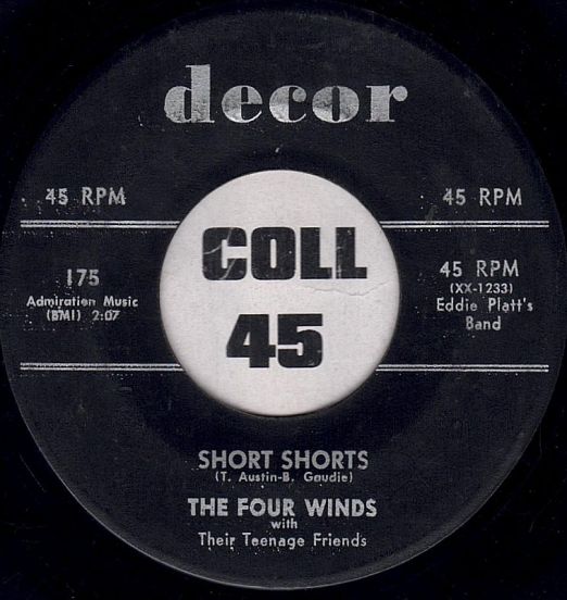 The Four Winds - Short Shorts b/w Five Minutes More - Decor 7"