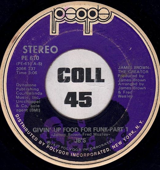 JB's - Givin' Up Food For Funk (Part 1) b/w Part 2 - People 7"