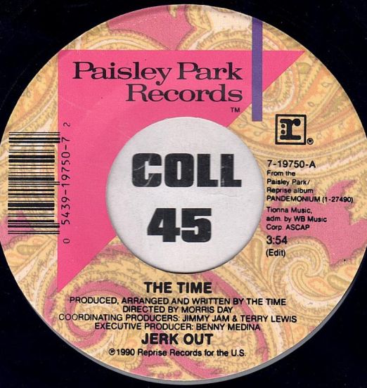 The Time - Jerk Out b/w Mo' Jerk Out - Paisley Park 7"