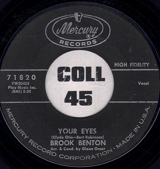 Brook Benton - Your Eyes b/w The Boll Weevil Song - Mercury 7"