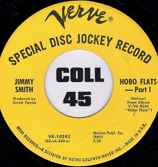 Jimmy Smith - Hobo Flats Part I b/w Part II - Verve DJ 7"