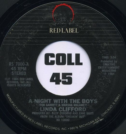 Linda Clifford - A Night With The Boys b/w I Just Want To Hold You - Red Label 7"