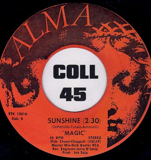 Magic - Sunshine b/w I'm Free - Alma 7"